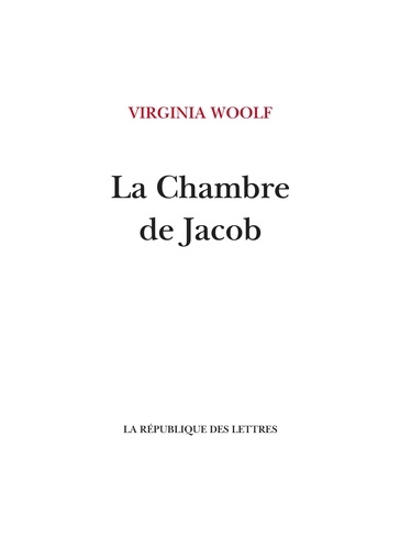 La Chambre de Jacob 1e édition