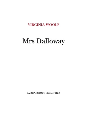 Mrs Dalloway