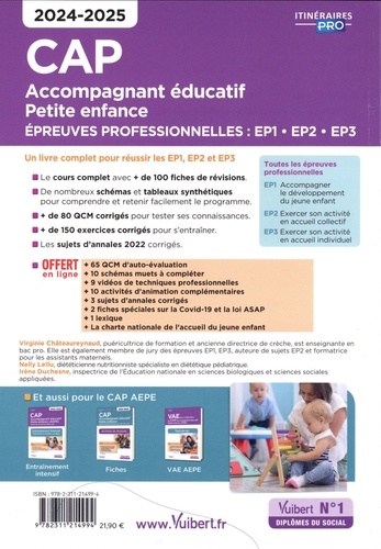 CAP Accompagnant éducatif petite enfance Epreuves professionnelle Tout-en-un. EP1-EP2-EP3  Edition 2024-2025