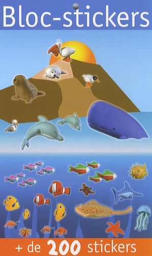 Virginie Chiodo - Bloc-stickers animaux de la mer - + de 200 stickers.