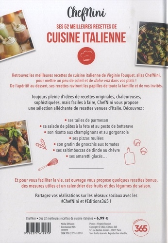 ChefNini : Ses 52 meilleures recettes de cuisine italienne - Occasion