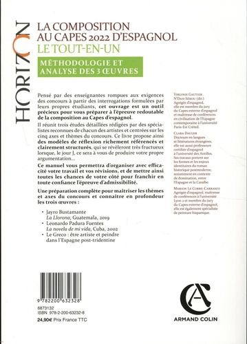 La composition au CAPES d'espagnol. Le tout-en-un, méthodologie et analyse des 3 oeuvres  Edition 2022