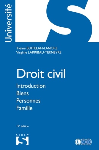 Droit civil. Introduction Biens Personnes Famille 19e édition