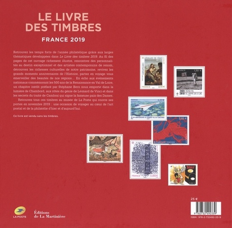 Le livre des timbres. France 2019  Edition 2019