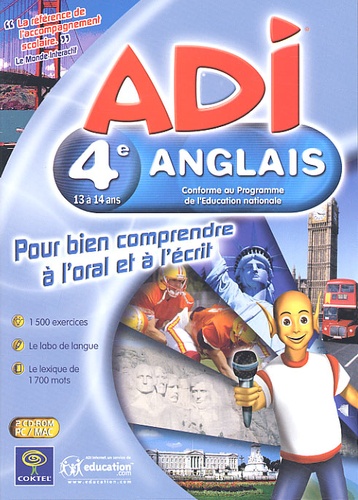  Collectif - ADI anglais 4ème. - 2 CD-ROM.