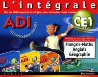 ADI L'INTEGRALE FRANCAIS-MATHS, ANGLAIS, GEOGRAPHIE CE1. 6 CD-Rom