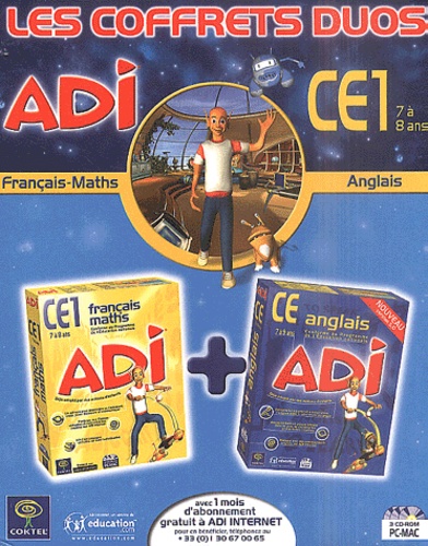  Coktel - Français-Maths-Anglais CE1 - Les coffret duos. 3 Cédérom