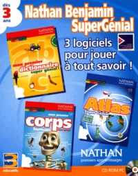 NATHAN BENJAMIN SUPERGENIAL 3 LOGICIELS : MON PREMIER DICTIONNAIRE. MON PREMIER ATLAS. MON PREMIER CORPS HUMAIN. CD-Rom