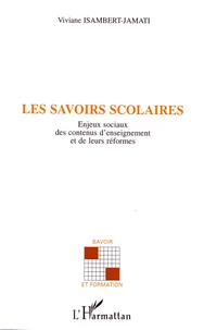 Les savoirs scolaires