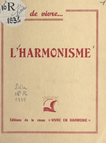 L'harmonisme : un art de vivre