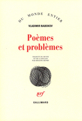 Vladimir Nabokov - Poèmes et problèmes - Edition trilingue français-russe-anglais.