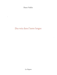 Des voix dans l'autre langue