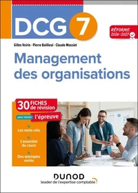 DCG 7 Management des organisations - Fiches de révision - Réforme 2026-2027