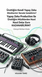 Ürettiğim Kendi Yapay Zeka Müziklerimi Nerede Satabilirim? Yapay Zeka Production ile Ürettiğim Müziklerden Nasıl Dolar Euro KAZANABİLİRİM?-Detaylı Rehber Kitabı