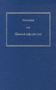  Voltaire - Les oeuvres complètes de Voltaire - Tome 71C, Oeuvres de 1769-1770 (3).