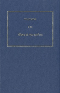  Voltaire - Les oeuvres complètes de Voltaire - Tome 80C, Oeuvres de 1777-1778 (2).