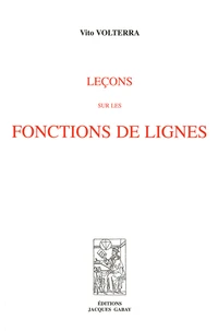 Leçons sur les fonctions de lignes