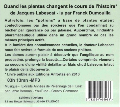 Ces plantes qui écrivent l'histoire  avec 1 CD audio MP3