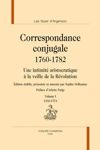 Correspondance conjugale 1760-1782