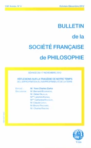 Réflexions sur la tragédie de notre temps
