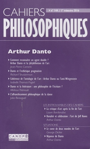 CNDP - Cahiers philosophiques N° 144 : Arthur Danto.