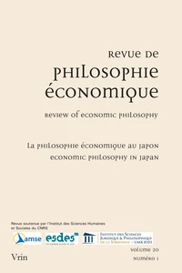 La philosophie économique au Japon