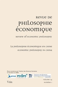 Gilles Campagnolo - Revue de philosophie économique Volume 24 N° 1, 2023 : La philosophie économique en Chine.