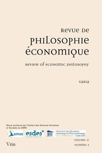  Vrin - Revue de philosophie économique  : .