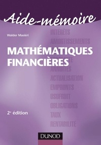 Walder Masiéri - Aide-Mémoire de Mathématiques financières - 2ème édition.
