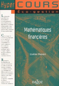 Walder Masiéri - Mathématiques financières. - Edition 2001.