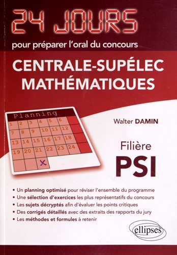Mathématiques concours Centrale-Supélec filière PSI