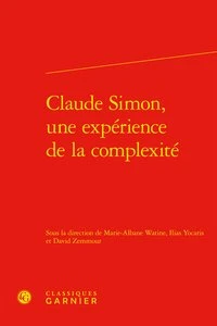 Claude Simon, une expérience de la complexité