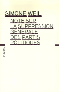 Note sur la suppression générale des partis politiques
