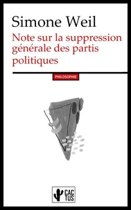 Note sur la suppression générale des partis politiques