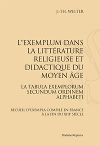 L'exemplum dans la littérature religieuse et didactique du Moyen Age