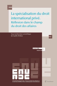 La spécialisation du droit international privé