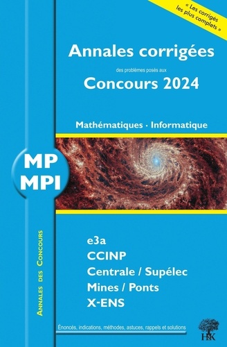 William Aufort et Florian Metzger - Annales des Concours 2024 – MP Mathématiques et Informatique - concours e3a CCINP Mines Centrale Polytechnique.