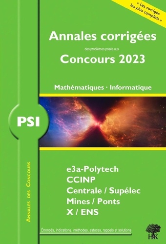 PSI Mathématiques Informatique  Edition 2023