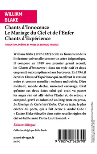 Chants d'Innocence ; Le Mariage du Ciel et de l'Enfer ; Chants d'Expérience