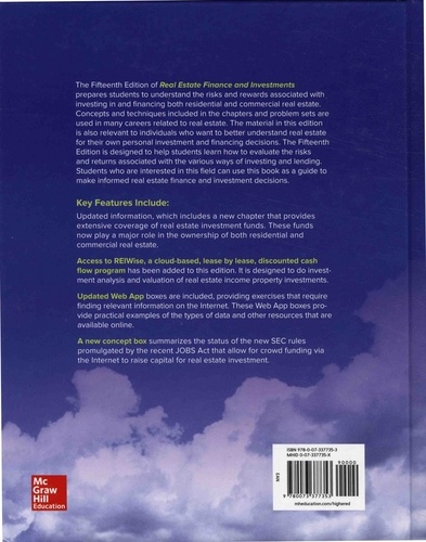Real Estate Finance and Investments 15th edition
