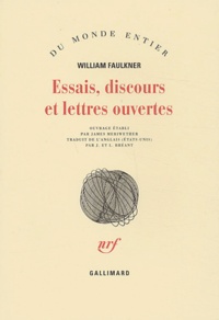 William Faulkner - Essais, discours et lettres ouvertes.