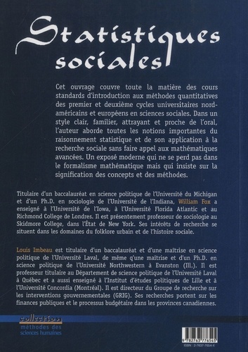 Statistiques sociales 3e édition