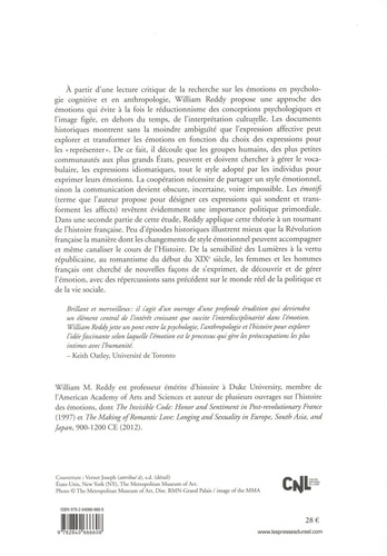 La traversée des sentiments. Un cadre pour l'histoire des émotions (1700-1850)