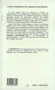 Crises et turbulences du commerce international