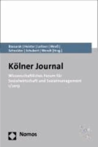 Wissenschaftliches Forum für Sozialwirtschaft und Sozialmanagement 1/2013