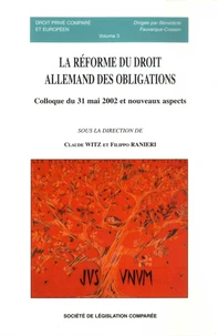 La réforme du droit allemand des obligations Colloque du 31 mai 2002 et nouveaux aspects