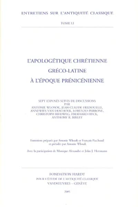 L'apologétique chrétienne gréco-latine à l'époque prénicénienne