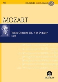 Wolfgang Amadeus Mozart - Concerto n° 4 en ré majeur - KV 218. violin and orchestra. Partition d'étude..