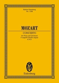 Wolfgang Amadeus Mozart - Eulenburg Miniature Scores  : Concerto No. 11 Fa majeur - Cadences du compositeur. KV 413. piano and orchestra. Partition d'étude..