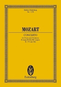 Wolfgang Amadeus Mozart - Eulenburg Miniature Scores  : Concerto pour piano No. 5 Ré majeur avec Ronde Ré majeur - KV 175 / KV 382. piano and orchestra. Partition d'étude..